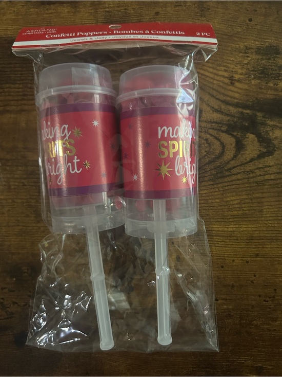 Ashland Other - Confetti Poppers - Pink Sparkle Party Push-Pop Set-“Making Spirits Bright”